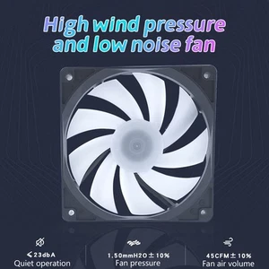 120mm PC Case Fan 12V Big 4p 1200rpm RGB Desktop Computer Heat Dissipation F _mo - Afbeelding 1 van 16