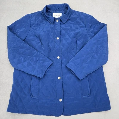 Chaqueta Avenue para mujer 18/20 azul acolchada frontal a presión ligera bolsillos de abrigo Foto 1 de 4