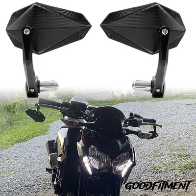 Espejos retrovisores manillar moto 7/8"" para Kawasaki Z900 Z650 Z500 Z125 Foto 1 de 4
