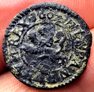 Jamestowne Jahr! 1607 Spanische 2 Maravedis PIRATENSCHATZ Kolonialzeit Cob! - Bild 1 von 2