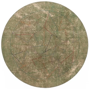 Alfombra persa anudada a mano Patchwork Ø: 290 cm Orient Round Vintage Rug verde - Imagen 1 de 10