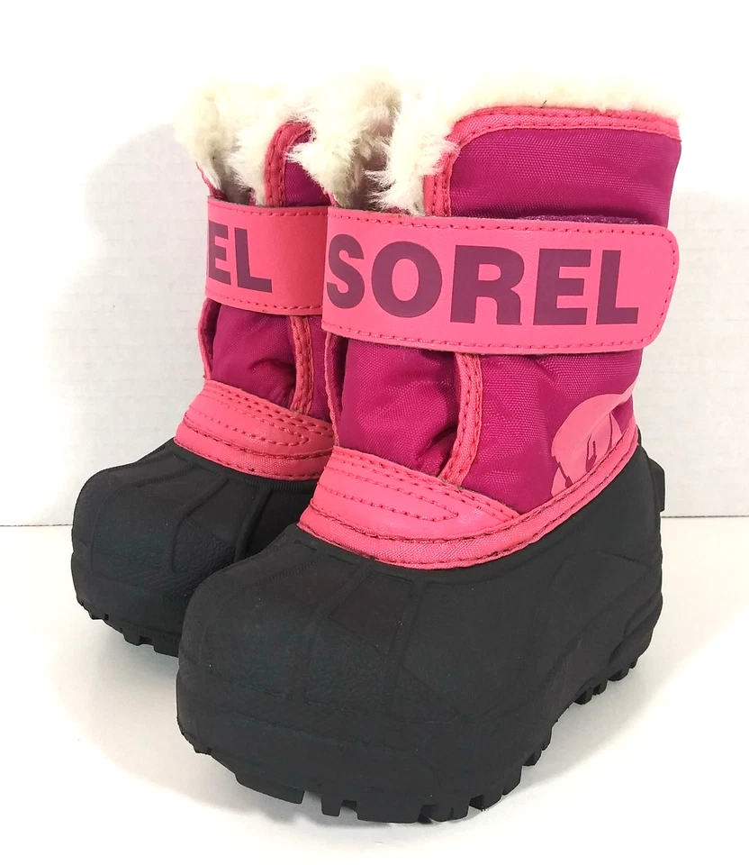 Botas de Nieve Sorel Snow Commander Niños Niñas Talla 5 Rosa NUEVAS sin Caja ¡MIRA!! Foto 1 de 4