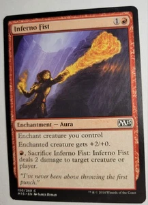 2014 MTG Card #150 TCG Inferno Pugno Incantesimo-Aura Comune M15 Set - Foto 1 di 3