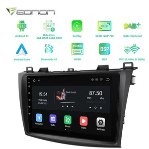 Radio estéreo para coche CarPlay 64G para Mazda 3 BL 2010-2013 9" pantalla táctil Android 13 - Imagen 1 de 34