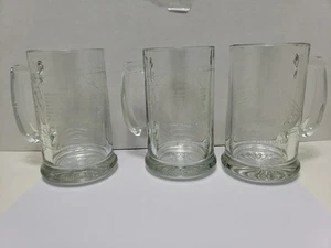Lot Of 3 Beer Mugs Glass Nina,pinca,schooner - Picture 1 of 12