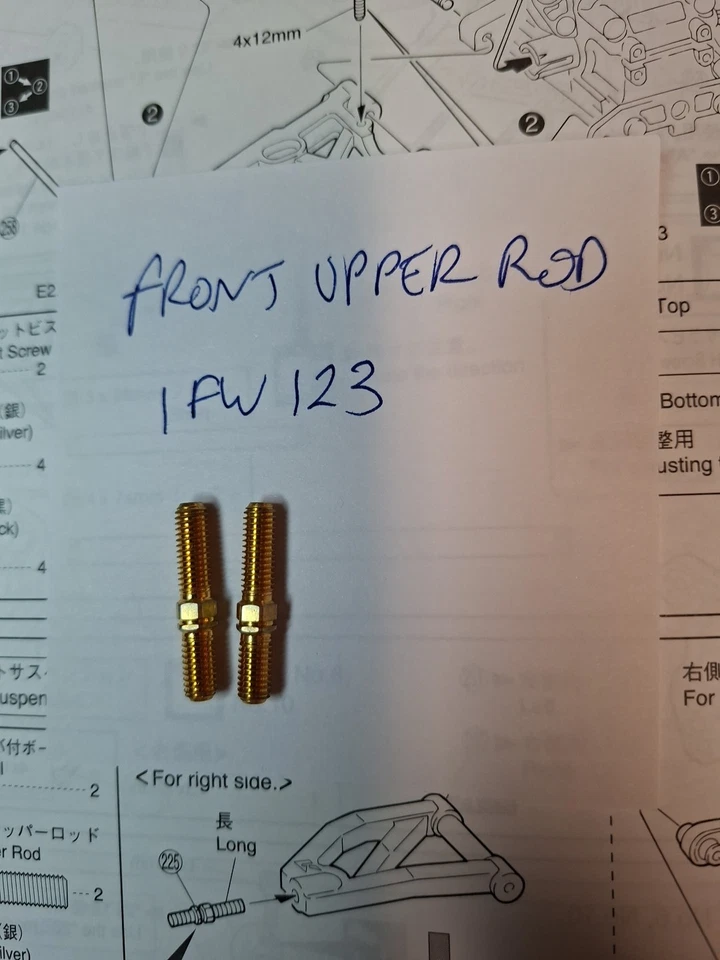 Kyosho Inferno MP777 WC Team Edition Front Upper Rod IFW123 SP1 SP2 Buggy Parts - Bild 1 von 4