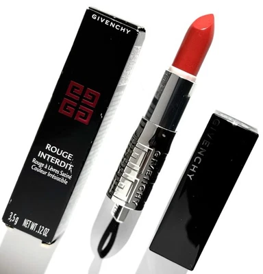 Givenchy Rouge Interdit lápiz labial satinado color irresistible 14 naranja a... - Imagen 1 de 4