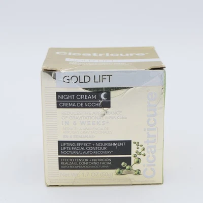 Crema de noche Cicatricure Gold Lift para reducir arrugas faciales 1,7 oz caja sellada Foto 1 de 4