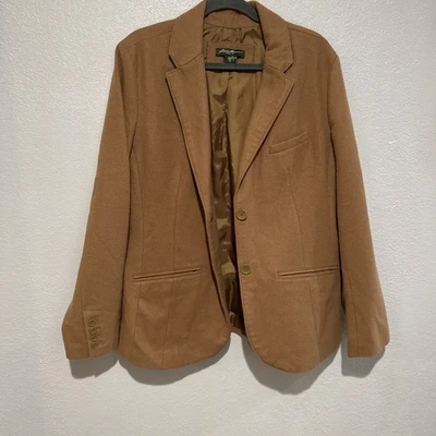 Vintage Eddie Bauer Tan Sport Coat Blazer Size Tall 16 - Image 1 of 4