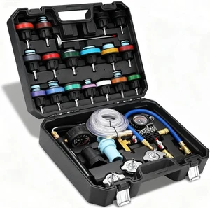 Kit de prueba y llenado de sistema de enfriamiento universal de 28 piezas - Probador de presión de radiador, - Imagen 1 de 6