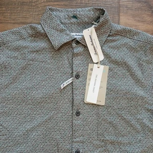 Camisa Tommy Bahama Para Hombres Pequeña Gris La Costa de las Bahamas Paquito Geo Elastizada Flex - Imagen 1 de 11