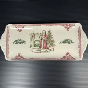 Johnson Brothers Old Britain Castles Rosa Weihnachten Santa Platte Tablett - Bild 1 von 12