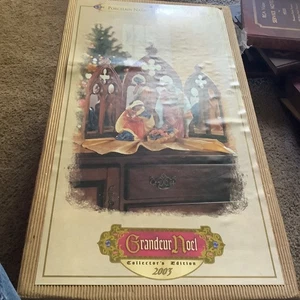 Belén de porcelana de coleccionista GRANDEUR NOEL con espejo de pantalla nuevo en caja - Imagen 1 de 2