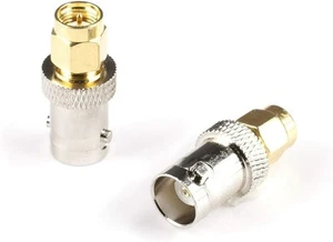 Conector RF adaptador macho a BNC hembra dorado SMA - paquete de 25 - Imagen 1 de 9