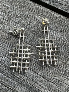 Else & Paul Sterling earrings Norway Norwegian Estate Vintage 1140 - Picture 1 of 7