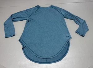 Under Armour Langarmshirt hinten offen sportlich Trainingsshirt blau Gr. M - Bild 1 von 10