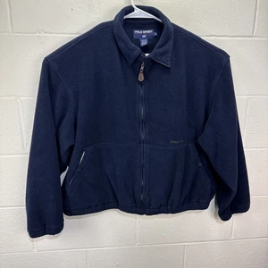 Vintage Ralph Lauren Polo Sport Fleece Jacket Men’s XL Navy Full Zip Number - Picture 1 of 20