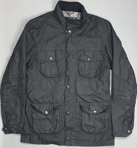 Barbour Corbridge Wax Jacket Mens Large Black Outdoor Utility Country Coat - Picture 1 of 8