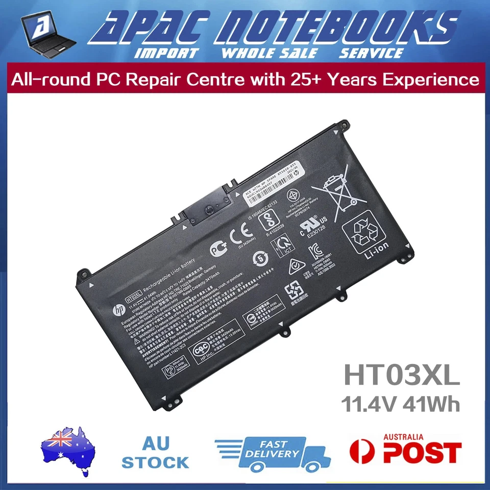 Genuine HT03XL Battery HP L11119-855 L11421-1C1 -1C2 -271 -2C1 -2C2 -2C3 41Wh - image 1 of 1
