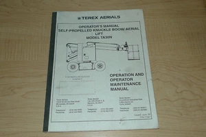 TEREX AERIALS KNUCKLE BOOM LIFT MODEL: TA30N OPERATION & MAINTENANCE MANUAL - Picture 1 of 1