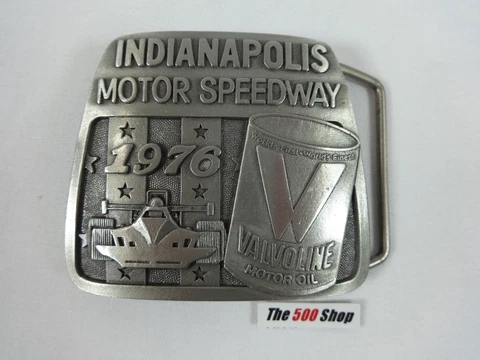 1976 Indianapolis 500 Belt Buckle Limited Edition 281 of 500 Pewter Rutherford Cover