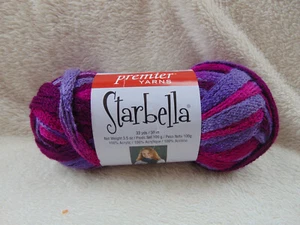 Starbella Premier Yarn 1 Skein " Plum Preserves"  Super Bulky 3.5 oz Acrylic NEW - Picture 1 of 4