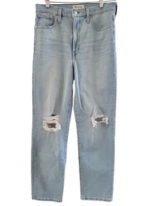 Madewell Women Perfect vintage Straight Jeans high rise Size 29 New distressed - Picture 1 of 12