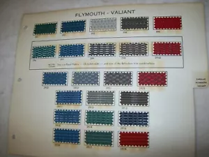 1963 Plymouth Dodge Belvedere Dart Fury Polara auto upholstery samples set - Picture 1 of 2