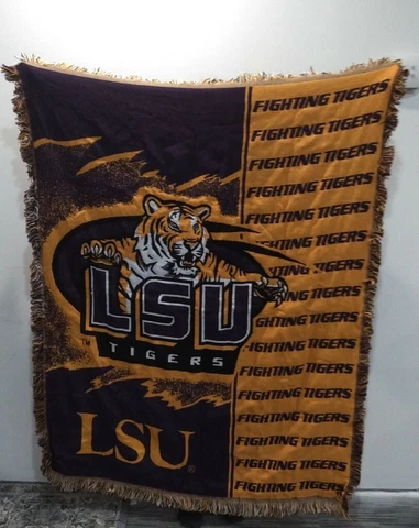 The Northwest Com LSU Tiger Blanket Louisiana State University 55" x 43" USA Cover