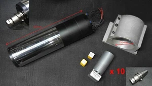 Mandrino 3.2KW ATC Spindle + 10 coni BT30 + Supporto alluminio - Foto 1 di 3