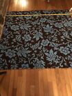 OLD NAVY Fleece Throw Blanket  Blue Brown 55x52 Perfect Condition