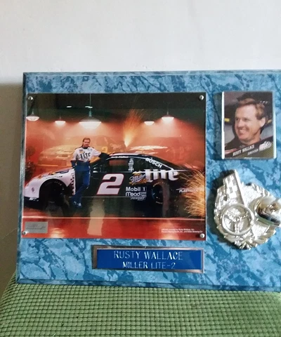 #2 Rusty Wallace Miller Lite large plaque Cover