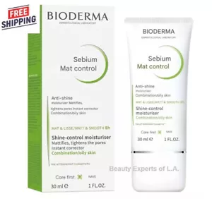 Bioderma Sebium Mat Control Shine Moisturizer Tighten Pore Corrector 30ml 10/26 - Picture 1 of 7