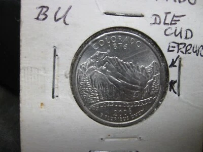 2006 P Colorado State Quarter Error,  Large Reverse Die CUD Break @ 3 O'clock - Image 1 of 4