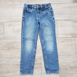 Hanna Andersson Jeans Girls Medium Wash Adjustable Waist Straight Leg 6 to 7 - Picture 1 of 6