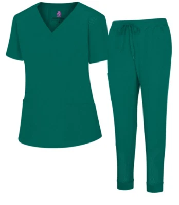 Uniformes naturais femininos conjunto de esfoliante elástico legal hospital médico 8500 - Imagem 1 de 4