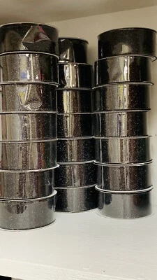 21 Glitter Ribbon Rolls The Ribbon Boutique, Black Glitter Ribbon  1.5" x 3 Yd - Image 1 of 3