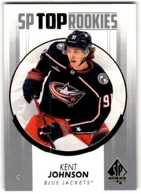 Kent Johnson 2022-23 SP Authentic Top Rookies #TR-6 Columbus Blue Jackets - Image 1 of 2