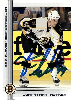 Johnathan Aitken - Signed 2000-01 In The Game Be A Player Rookie Card #157 - Image 1 of 2