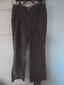 New FADED GLORY 14 Brown strtch cotton CORDUROY Pants Unworn 32.5" - Picture 1 of 8