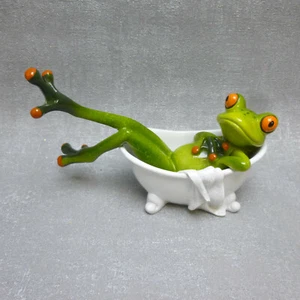 Formano Deko Frosch in der Badewanne Badezimmer  Urlaub Geschenk  - Bild 1 von 1