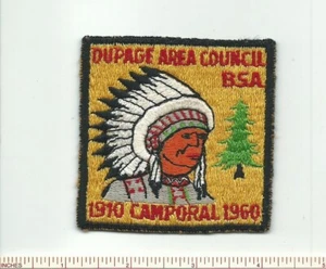 PARCHE DE ILLINOIS FUSIONADO DU SCOUT BSA 1960 DU PAGE AREA COUNCIL 50 ANIVERSARIO - Imagen 1 de 1