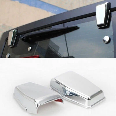 ABS Chrome Rear Upper Door Window Hinge Cover Trim Fits 2007-17 Jeep Wrangler JK - Изображение 1 из 4