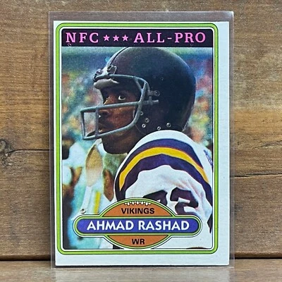 1980 Topps Football Card #467 Ahmad Rashad Minnesota Vikings NFC All-Pro - Image 1 of 2