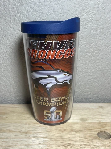 NFL Super Bowl 50 Logos 16oz. Tervis Tumbler Cup Denver Broncos 2015 Champions Cover