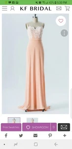 KF Bridal Dress Peach Sorbet - Picture 1 of 9