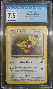 Pidgeot 14/130 Base Set 2 Holo Rare CGC 7.5 Near Mint+ Pokemon TCG - Picture 1 of 2