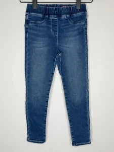J Crew Crewcuts Jeans Girls Runaround Size 7 Kids Denim Stretch Pull On Blue - Picture 1 of 13