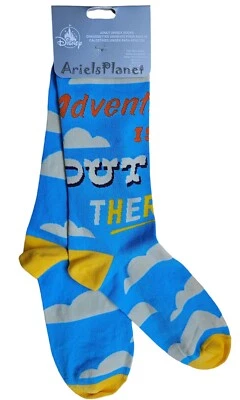 Disney Parks Pixar UP Movie Adventure is Out There Pair of Socks Size US 6-12