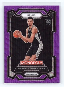 2023-24 Prizm Monopoly #81 Victor Wembanyama RC Rookie Purple Wave Spurs - Bild 1 von 2